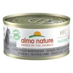 Almo Nature HFC 70 Natural Cibo per Gatti - Lattina - Tonno e Acciughe