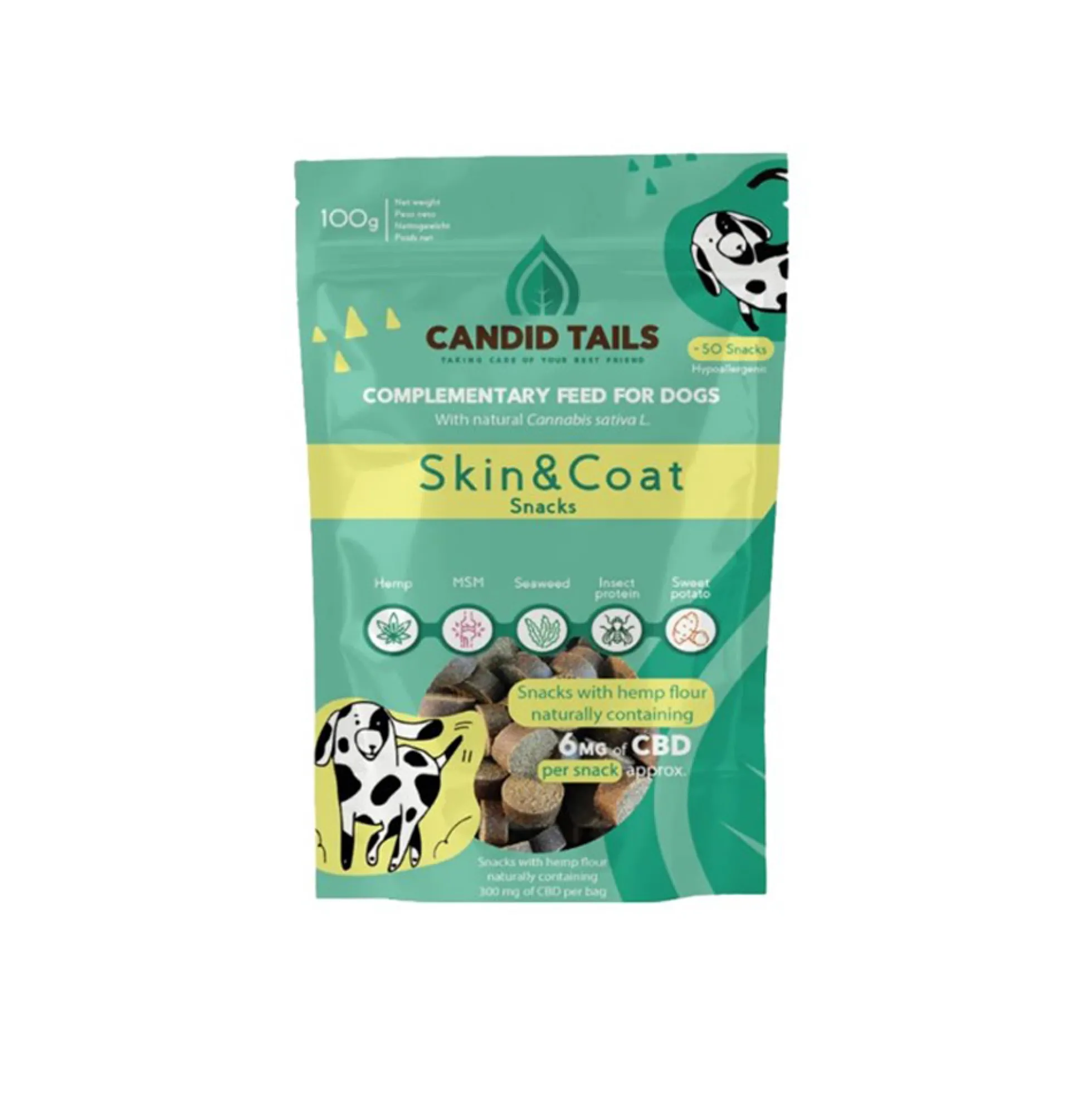 Candid Tails Snack per Pelle e Pelo con CBD