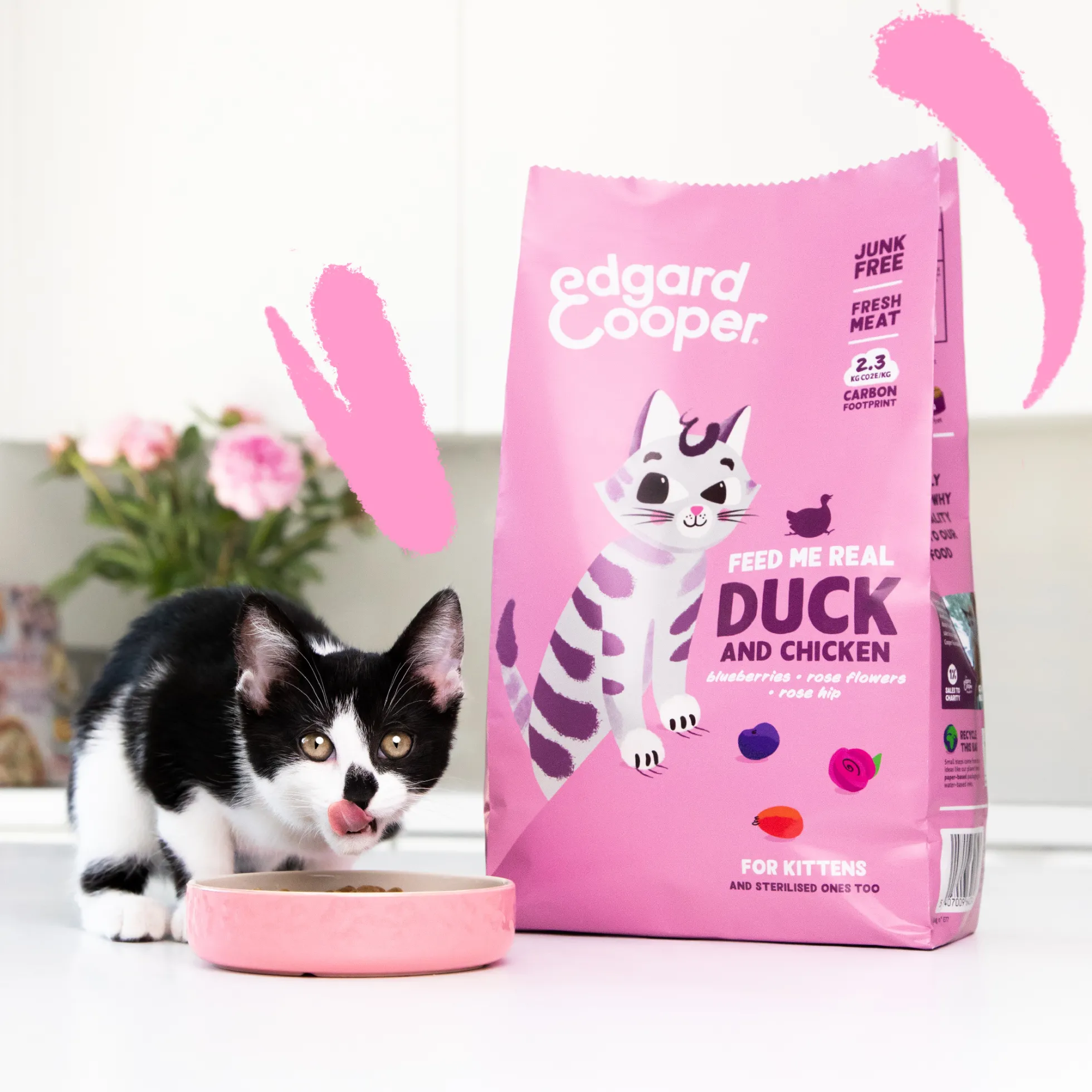 Edgard & Cooper Kitten - Anatra e Pollo Ruspanti - Crocchette