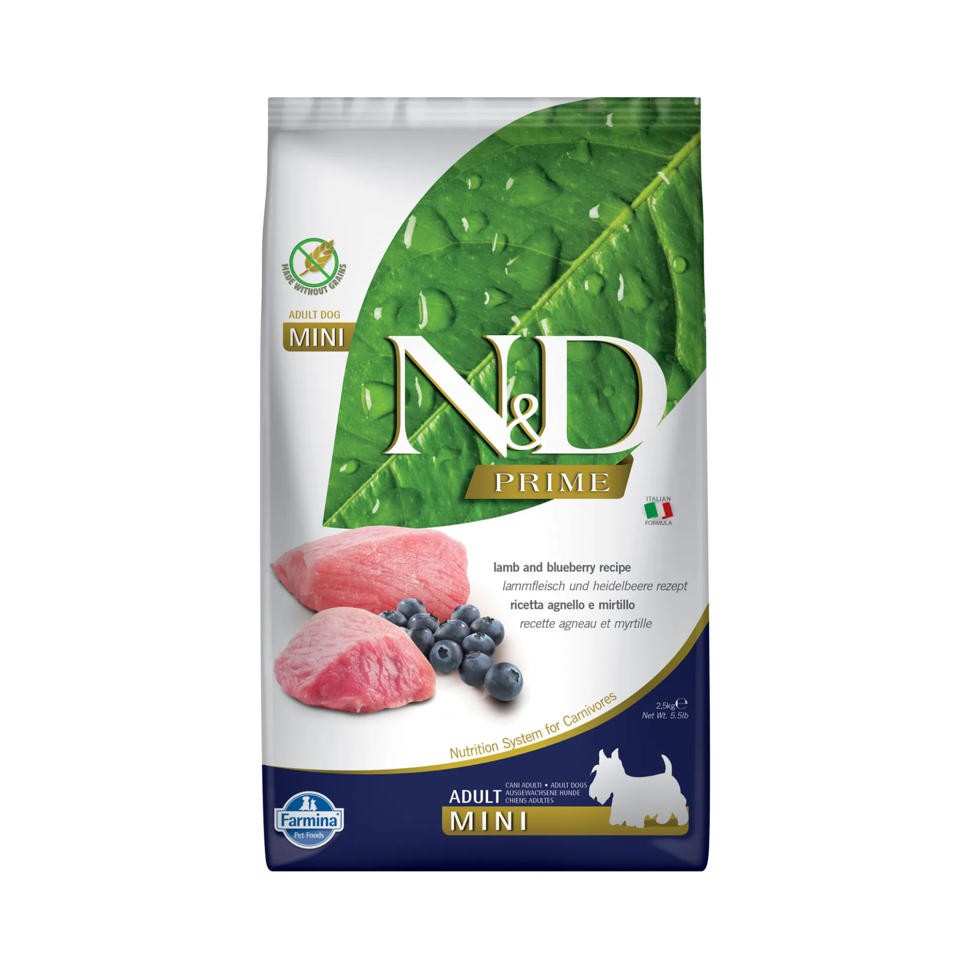 Farmina N&D Prime Adult Mini Cibo per cani - Agnello e mirtilli