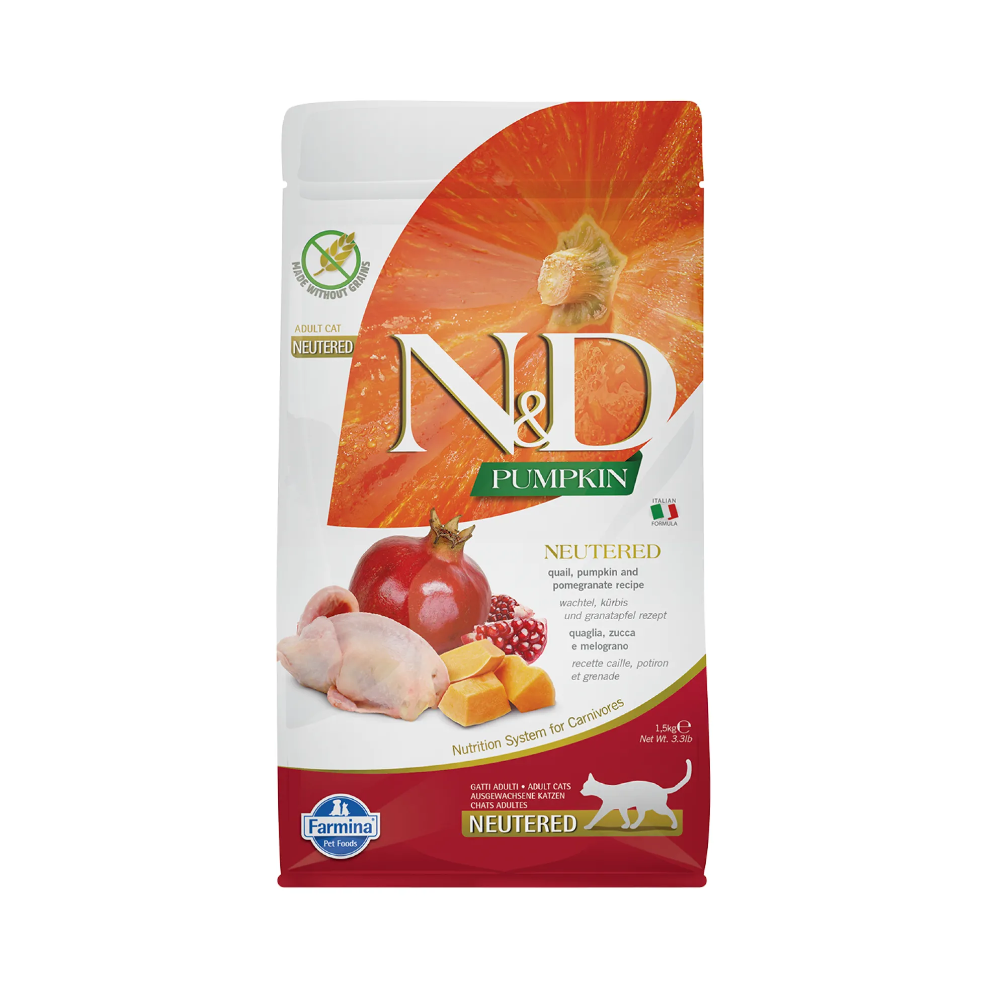 Farmina N&D Pumpkin Neutered Cibo per Gatti - Quaglia