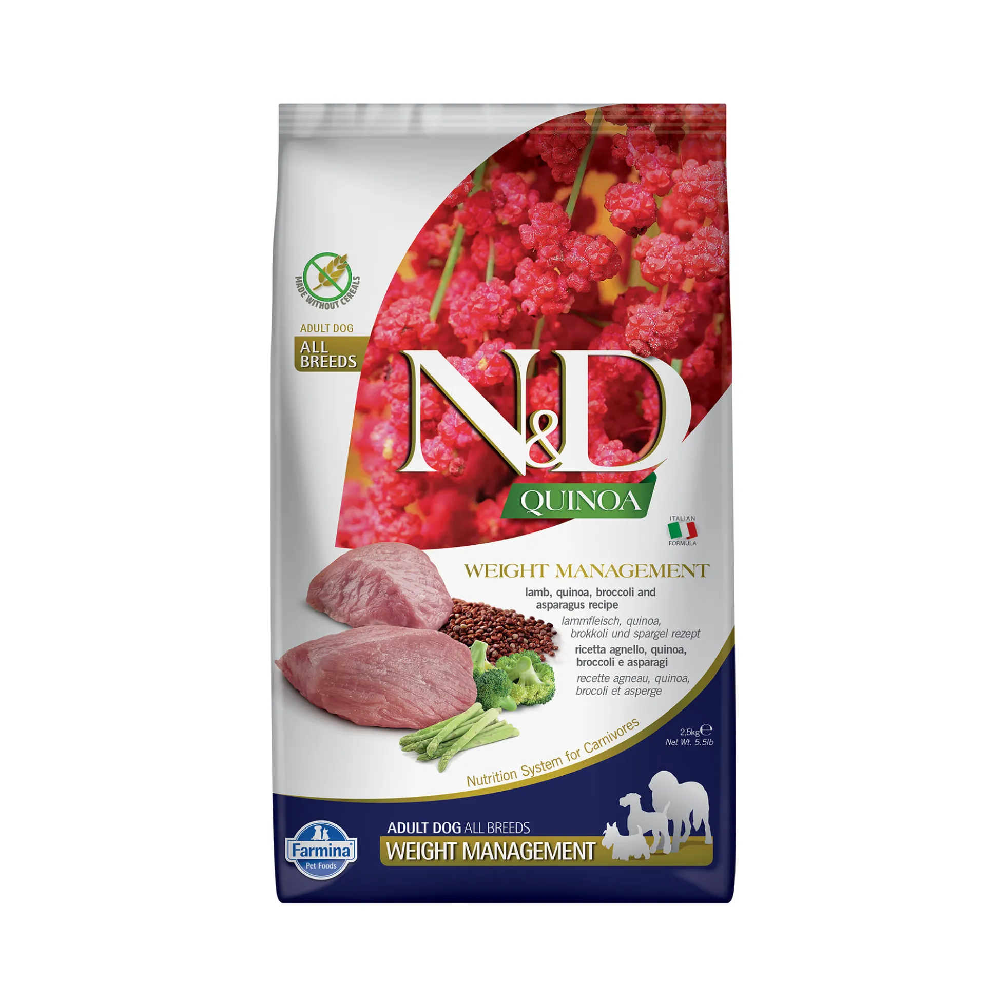 Farmina N&D Quinoa Weight Management Cibo per Cani Adulti - Agnello