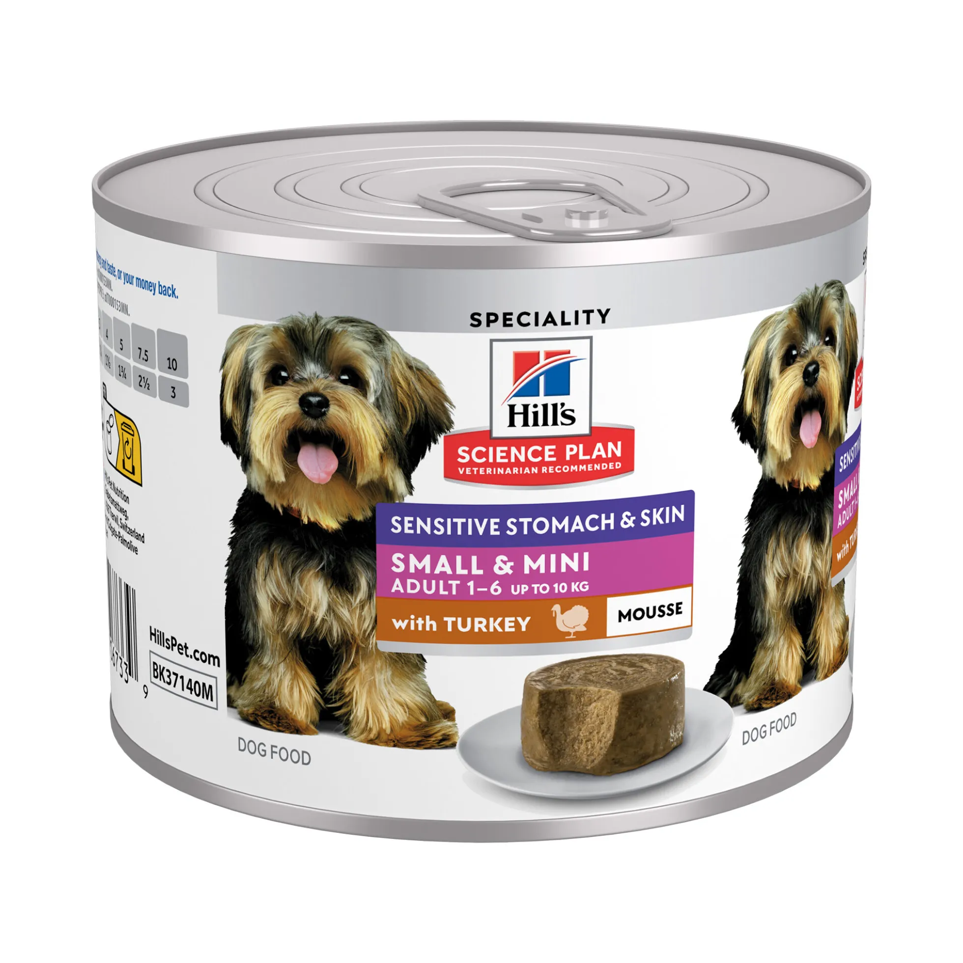 Hill's Science Plan Adult Sensitive Stomach & Skin Small & Mini Mousse - Tacchino