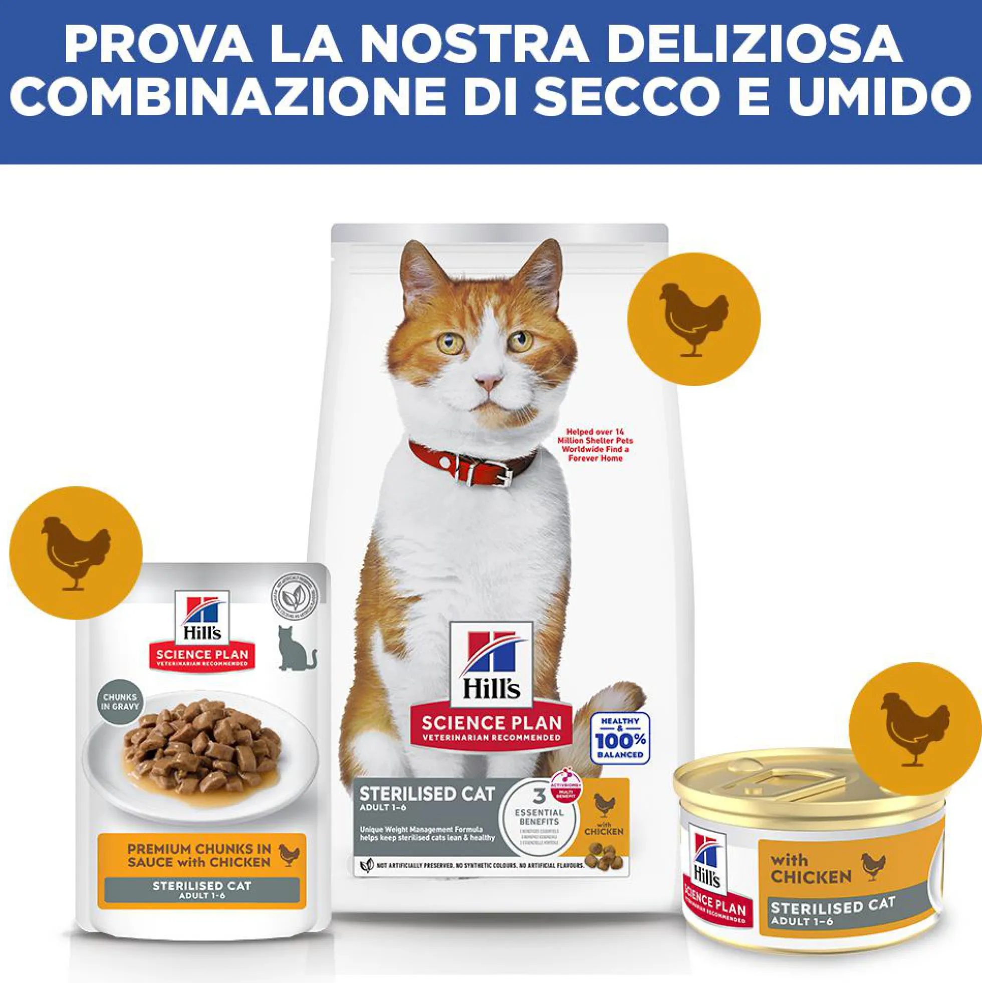 Hill's Science Plan Feline Sterilised Adult Premium Mousse - Pollo