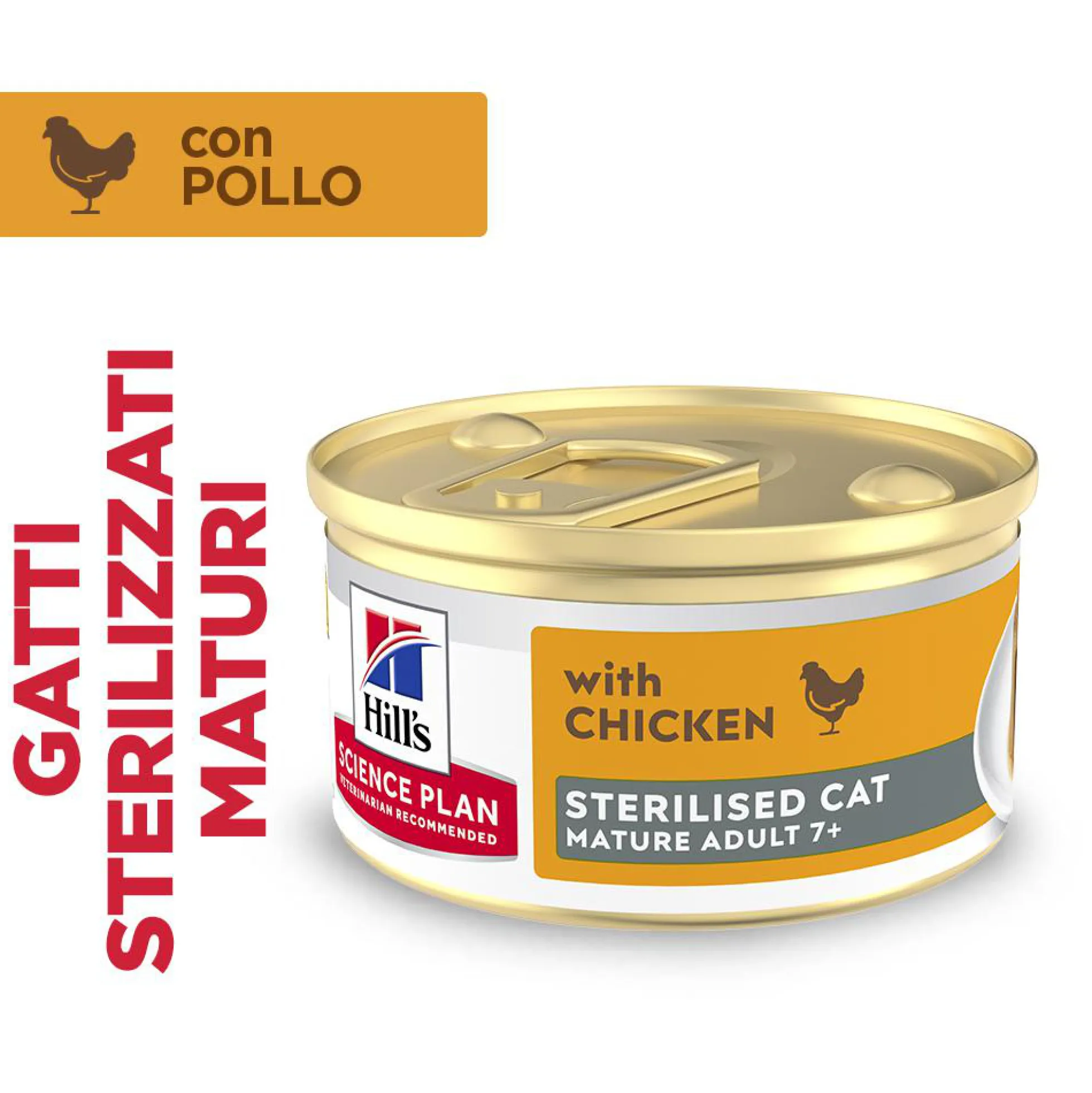 Hill's Science Plan Feline Sterilised Mature Adult Premium Mousse - Pollo