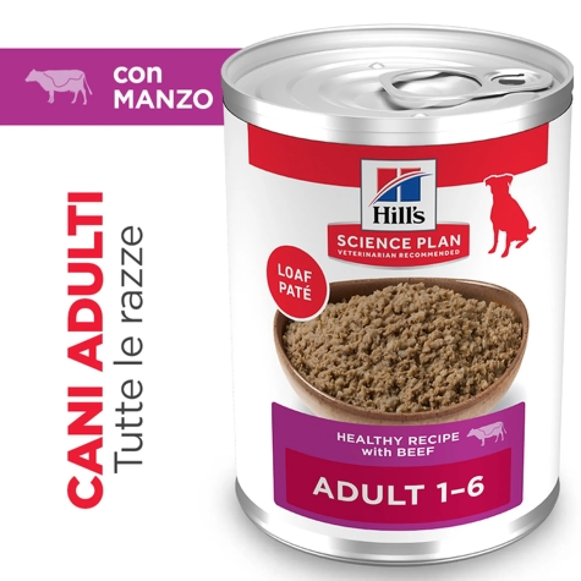 Hill's Science Plan Medium - Adult - Manzo - Lattina