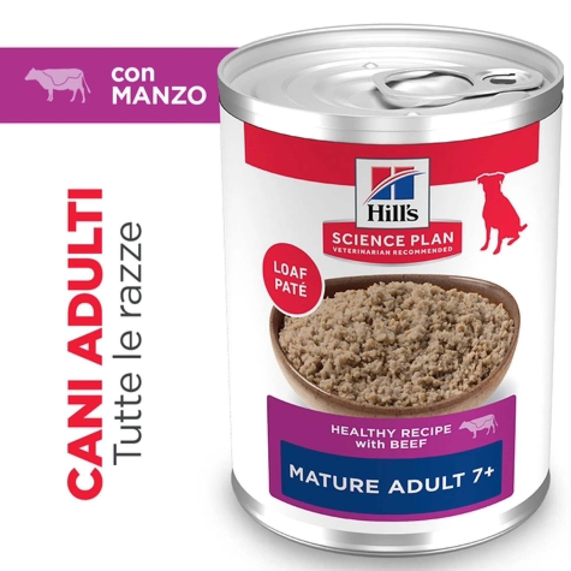 Hill's Science Plan Medium - Mature Adult 7+ - Manzo - Lattina