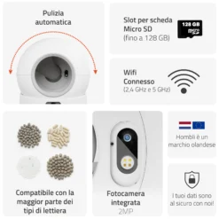 Hombli Smart Lettiera per Gatti con Telecamera