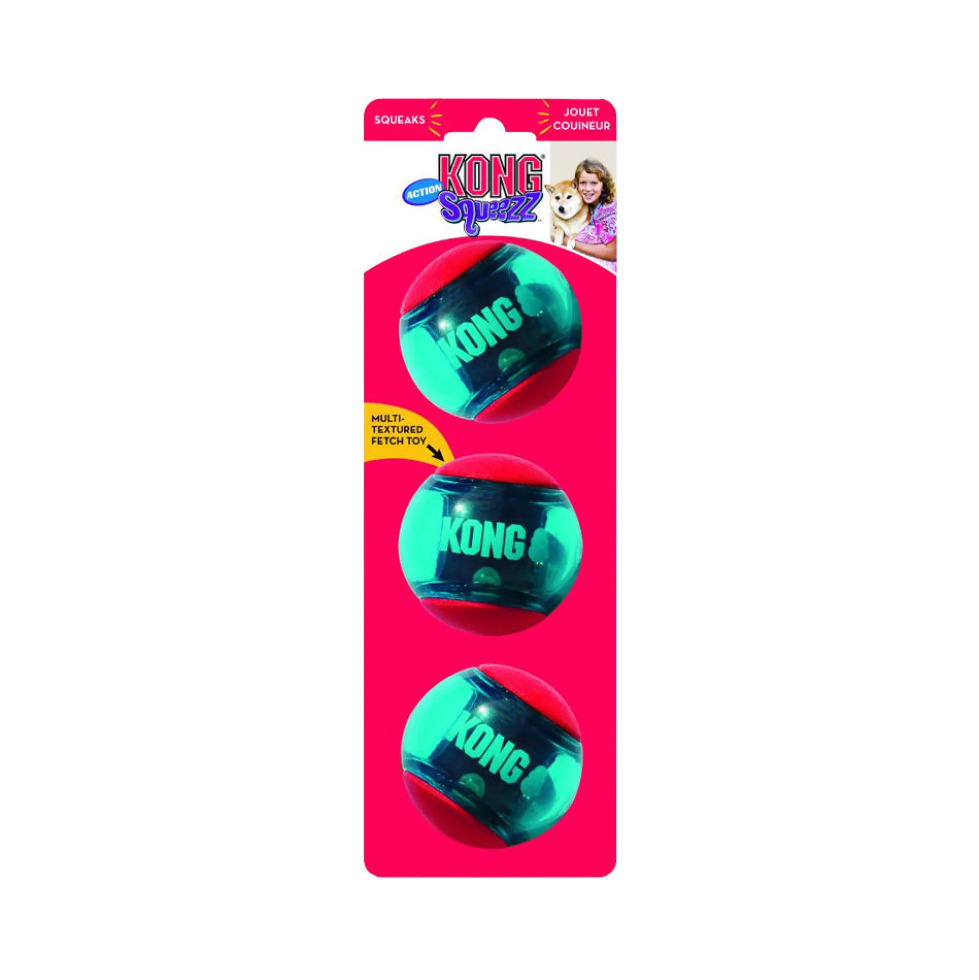 KONG Squeezz Action Red