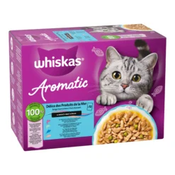 Whiskas 1+ Cibo umido - Aromatic Delizie di Frutti di Mare in Salsa