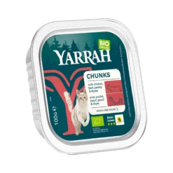 Yarrah - Bocconcini Gatto Vaschetta con Pollo & Manzo Bio