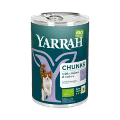 Yarrah - Cibo Umido Gatto Lattina Chunks con Pollo & Tacchino Bio